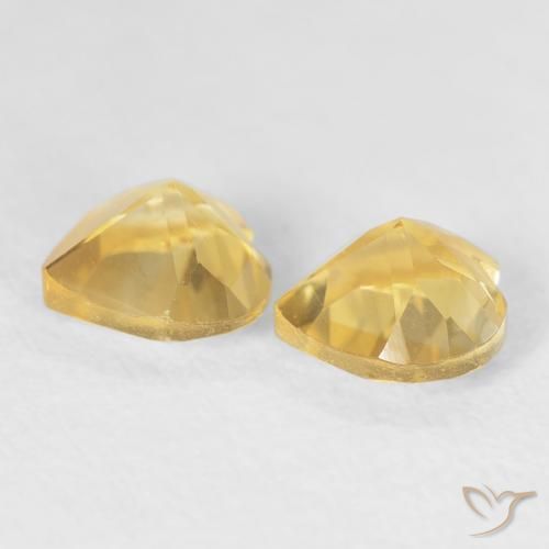 Citrine Gemstones in 6 x 6 mm (calibrated) Size for Sale, Citrine Stones in Medium Gold Color