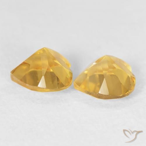 Citrine Gemstones in 5 x 5 mm (calibrated) Size for Sale, Citrine Stones in Bright Gold Color