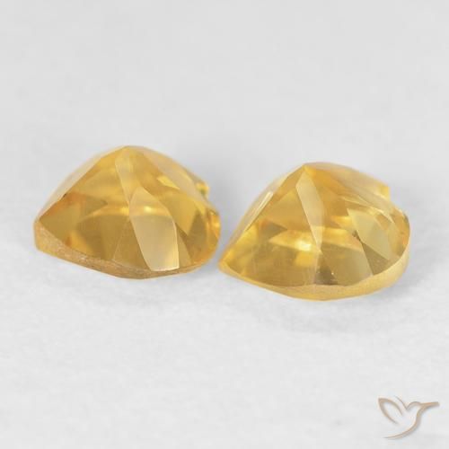 Citrine Gemstones in 5 x 5 mm (calibrated) Size for Sale, Citrine Stones in Bright Gold Color