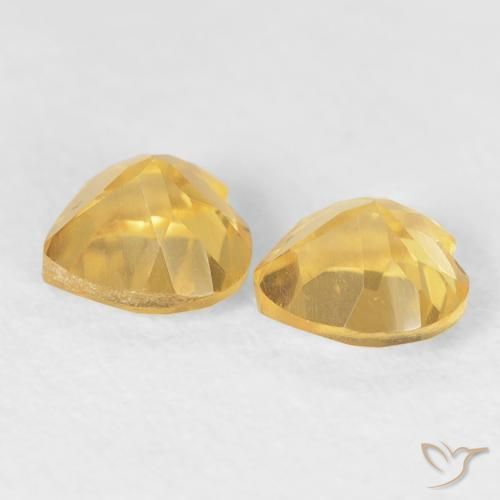 Citrine Gemstones in 5 x 5 mm (calibrated) Size for Sale, Citrine Stones in Bright Gold Color