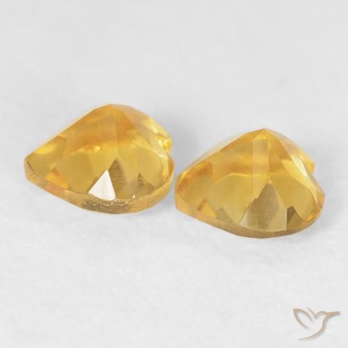 Citrine Gemstones in 5 x 5 mm (calibrated) Size for Sale, Citrine Stones in Medium Gold Color