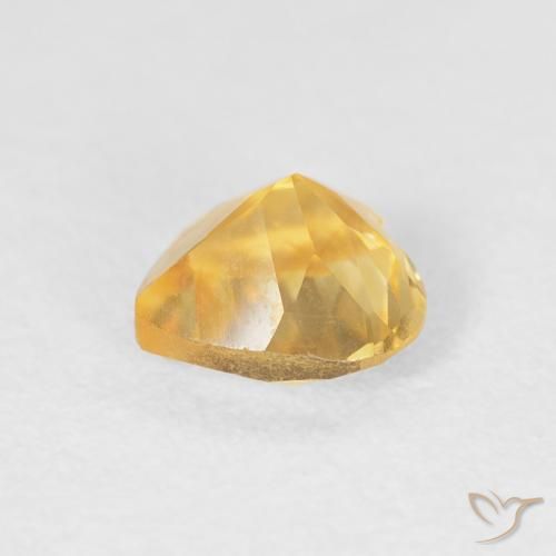 Citrine Gemstone in 6 x 6 mm (calibrated) Size for Sale, Citrine Stone in Medium Gold Color