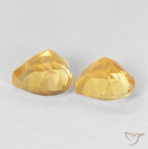 Citrine Gemstones in 6 x 6 mm (calibrated) Size for Sale, Citrine Stones in Medium Gold Color
