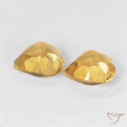 Citrine Gemstones in 5 x 5 mm (calibrated) Size for Sale, Citrine Stones in Gold Color