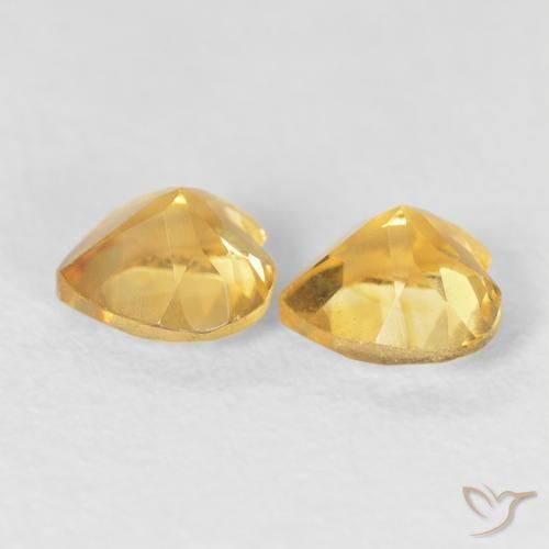 Citrine Gemstones in 5 x 5 mm (calibrated) Size for Sale, Citrine Stones in Bright Gold Color