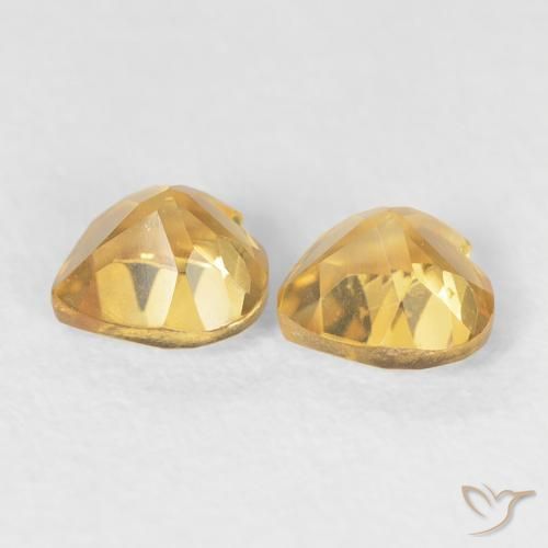 Citrine Gemstones in 5 x 5 mm (calibrated) Size for Sale, Citrine Stones in Medium Dark-Golden Color