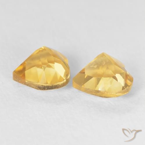Citrine Gemstones in 6 x 6 mm (calibrated) Size for Sale, Citrine Stones in Medium Gold Color