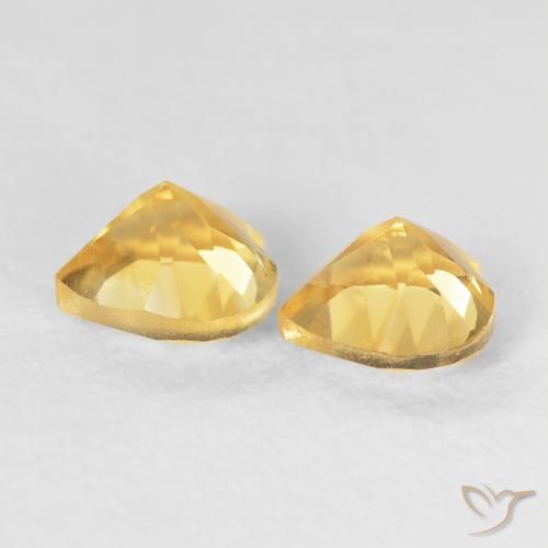 Citrine Gemstones in 5 x 5 mm (calibrated) Size for Sale, Citrine Stones in Deep Golden Orange Color