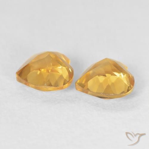 Citrine Gemstones in 5 x 5 mm (calibrated) Size for Sale, Citrine Stones in Deep Golden Orange Color