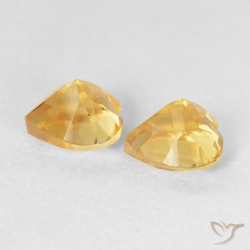 Citrine Gemstones in 5 x 5 mm (calibrated) Size for Sale, Citrine Stones in Deep Golden Orange Color