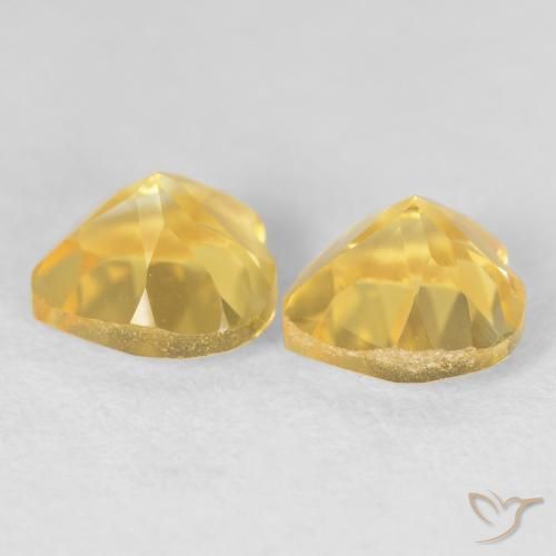 Citrine Gemstones in 6 x 6 mm (calibrated) Size for Sale, Citrine Stones in Golden Orange Color