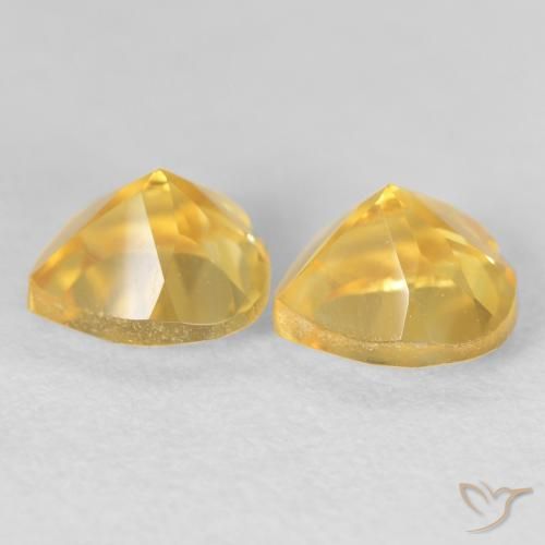 Citrine Gemstones in 6 x 6 mm (calibrated) Size for Sale, Citrine Stones in Golden Color