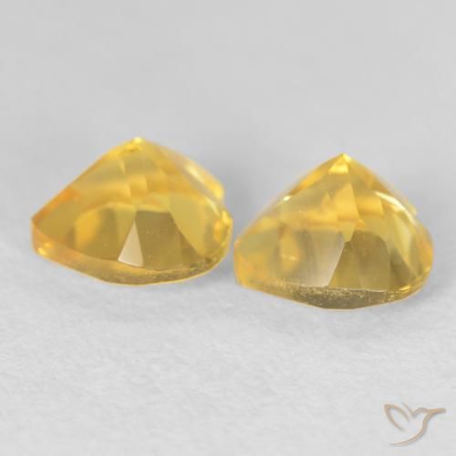 Citrine Gemstones in 6 x 6 mm (calibrated) Size for Sale, Citrine Stones in Golden Orange Color