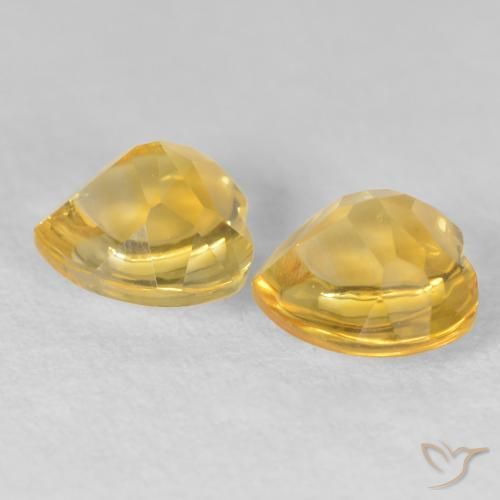 Citrine Gemstones in 6 x 6 mm (calibrated) Size for Sale, Citrine Stones in Golden Orange Color