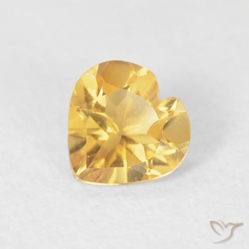 0.39ct Natural Gold Citrine, Heart, VVS