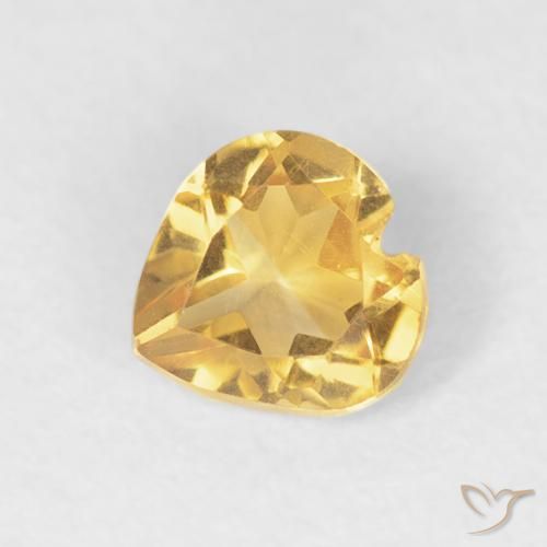 0.42ct Natural Gold Citrine, Heart, VVS