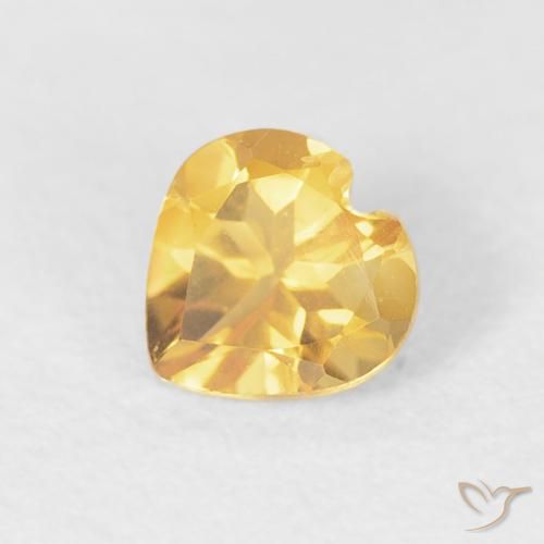 0.41ct Natural Gold Citrine, Heart, VVS