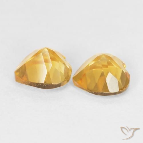 Citrine Gemstones in 6 x 6 mm (calibrated) Size for Sale, Citrine Stones in Top Gold Color