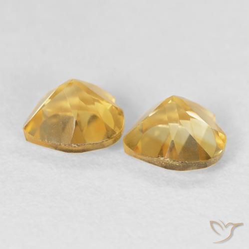 Citrine Gemstones in 6 x 6 mm (calibrated) Size for Sale, Citrine Stones in Gold Color
