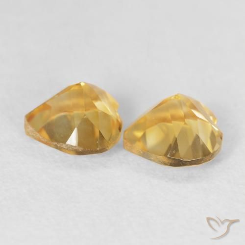 Citrine Gemstones in 6 x 6 mm (calibrated) Size for Sale, Citrine Stones in Golden Color