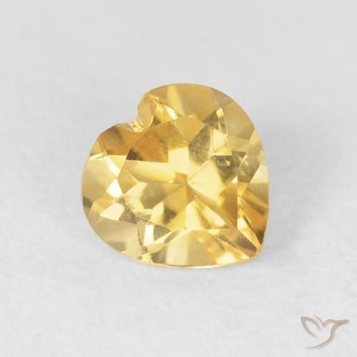 0.72ct Natural Gold Citrine, Heart, VVS