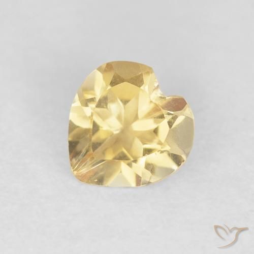 0.55ct Natural Gold Citrine, Heart, VVS