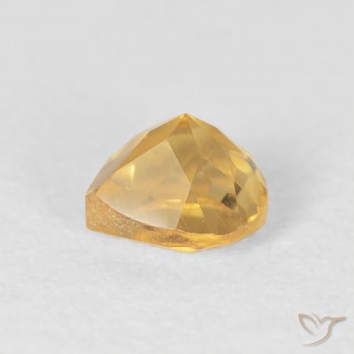 Citrine Gemstone in 5 x 5 mm (calibrated) Size for Sale, Citrine Stone in Medium Gold Color