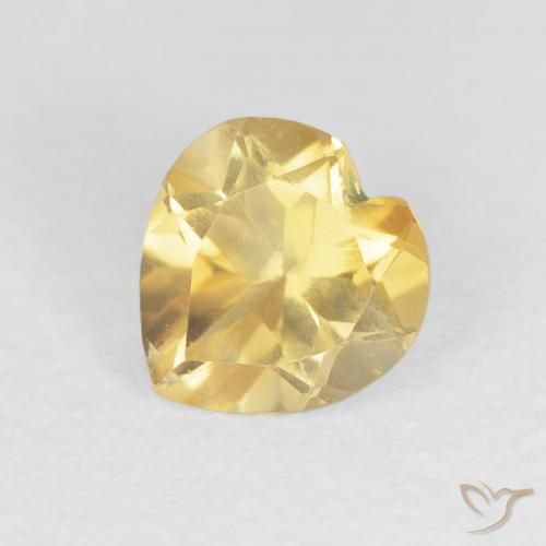 0.74ct Natural Golden Orange Citrine, Heart, VS