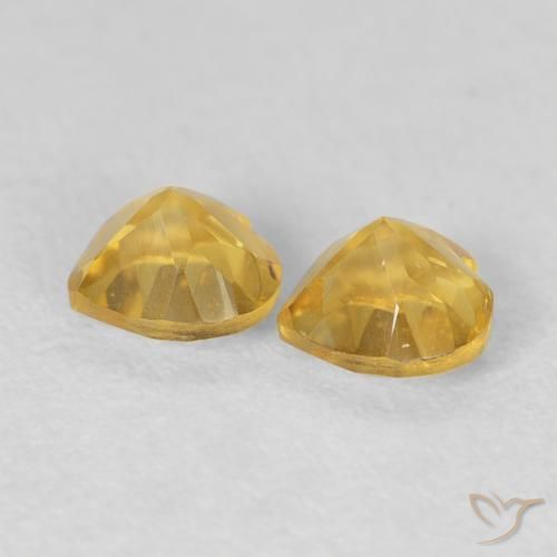Citrine Gemstones in 5 x 5 mm (calibrated) Size for Sale, Citrine Stones in Golden Orange Color
