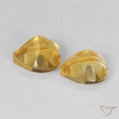Citrine Gemstones in 6 x 6 mm (calibrated) Size for Sale, Citrine Stones in Deep Gold Color