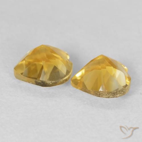 Citrine Gemstones in 6 x 6 mm (calibrated) Size for Sale, Citrine Stones in Deep Gold Color