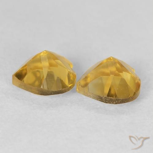 Citrine Gemstones in 6 x 6 mm (calibrated) Size for Sale, Citrine Stones in Deep Gold Color