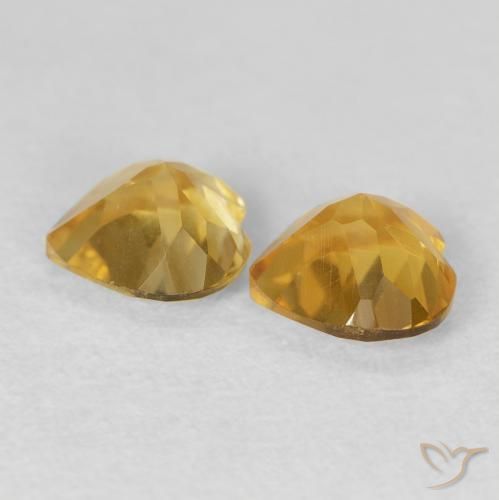 Citrine Gemstones in 6 x 6 mm (calibrated) Size for Sale, Citrine Stones in Golden Color