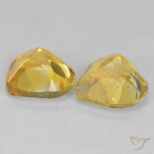 Citrine Gemstones in 6 x 6 mm (calibrated) Size for Sale, Citrine Stones in Bright Gold Color