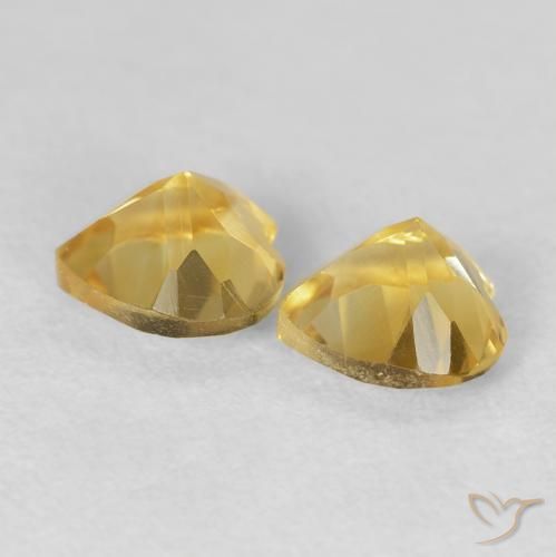 Citrine Gemstones in 6 x 6 mm (calibrated) Size for Sale, Citrine Stones in Golden Color