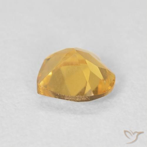 Citrine Gemstone in 6 x 6 mm (calibrated) Size for Sale, Citrine Stone in Medium Gold Color