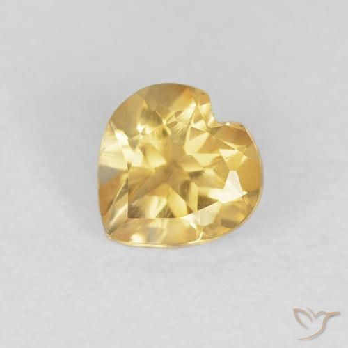 0.48ct Natural Golden Orange Citrine, Heart, VVS