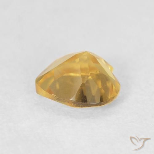 Citrine Gemstone in 6 x 6 mm (calibrated) Size for Sale, Citrine Stone in Medium Golden Color