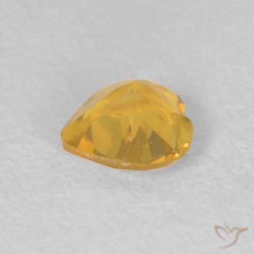 Citrine Gemstone in 4.9 x 4.8 mm Size for Sale, Citrine Stone in Golden Orange Color