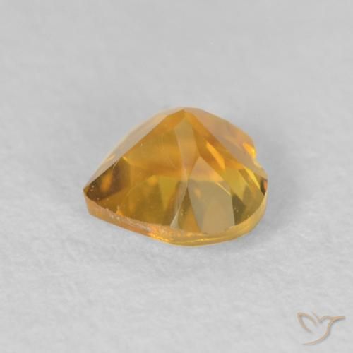 Citrine Gemstone in 5 x 5 mm (calibrated) Size for Sale, Citrine Stone in Medium Light Orange-Gold Color