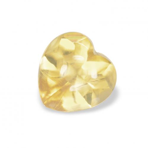 0.92ct Natural Light Yellow Citrine, Heart, Transparent