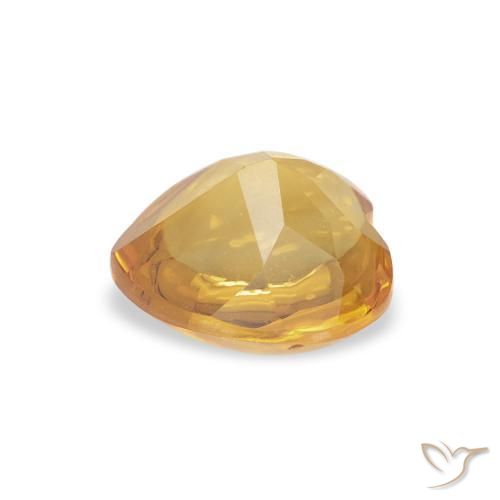 Citrine Gemstone in 6.3 x 6.1 mm Size for Sale, Citrine Stone in Medium Gold Color