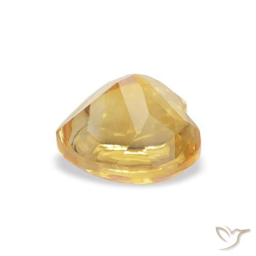 Citrine Gemstone in 6.3 x 6.2 mm Size for Sale, Citrine Stone in Medium Light Orange-Gold Color
