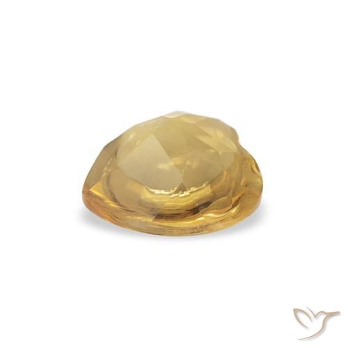 Citrine Gemstone in 6 x 5.7 mm Size for Sale, Citrine Stone in Medium Gold Color