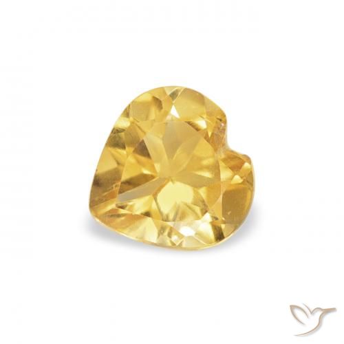 0.34ct Natural Golden Citrine, Heart, VS