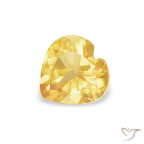 0.45ct Natural Golden Orange Citrine, Heart, VS