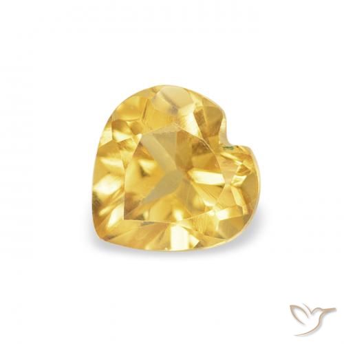 0.47ct Natural Gold Citrine, Heart, VS