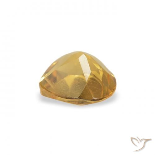 Citrine Gemstone in 4.8 x 4.9 mm Size for Sale, Citrine Stone in Golden Orange Color