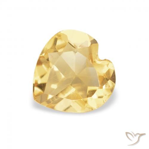 0.57ct Natural Gold Citrine, Heart, VVS