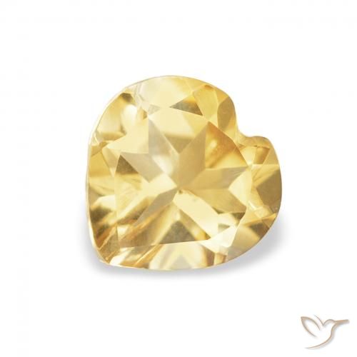 0.62ct Natural Golden Citrine, Heart, VVS